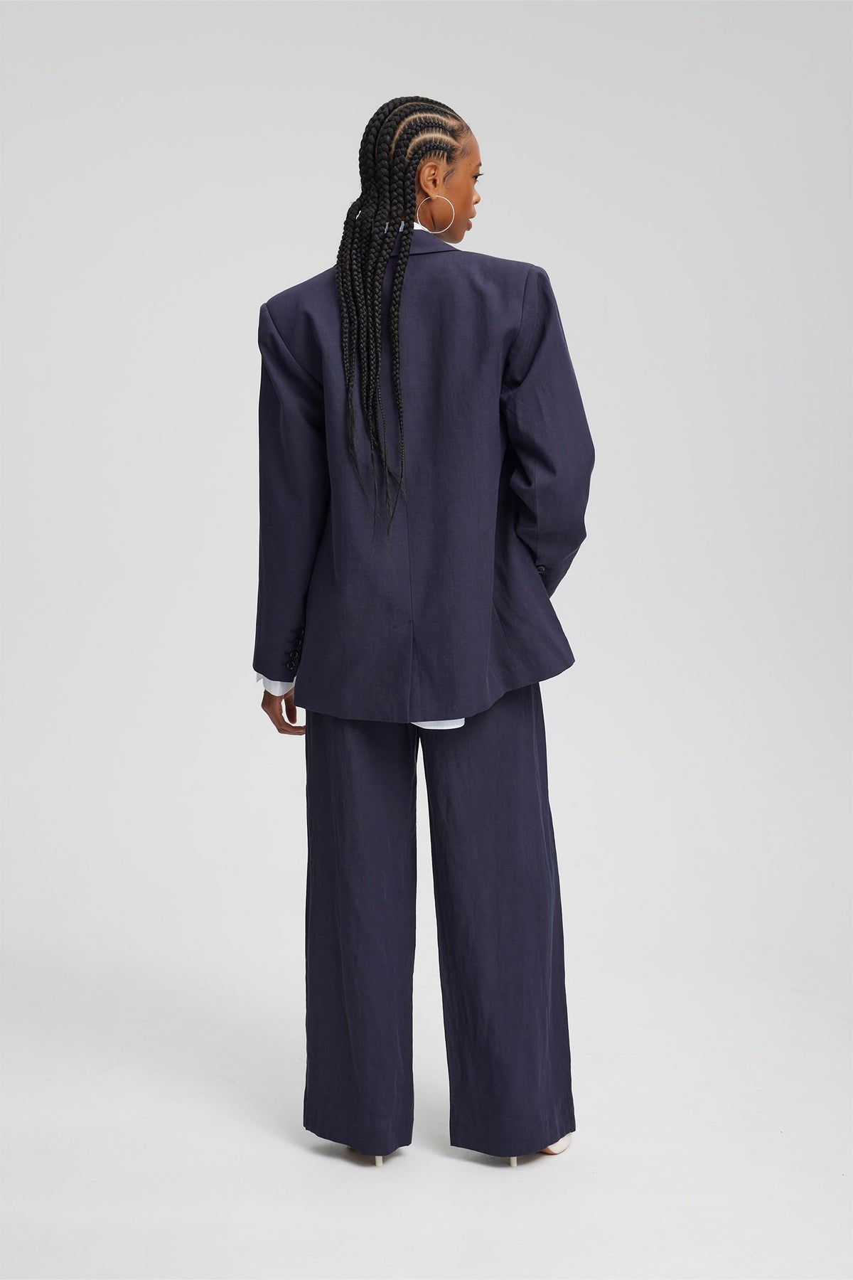 LizaGZ linen HW pants NOOS Tammy Navy - 10908814