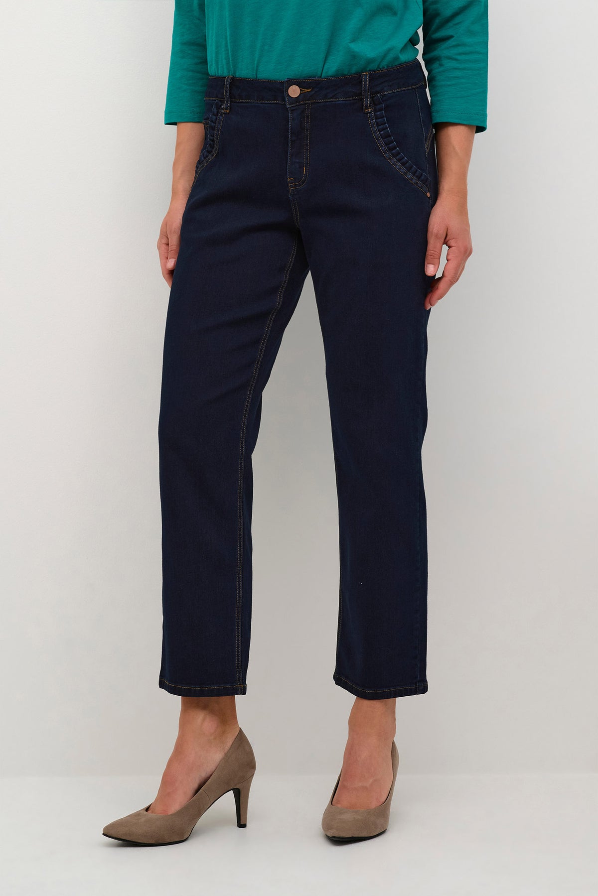 CRRaja 7/8-jeans - Baiily Fit Rinse Dark Blue Denim - 10612151