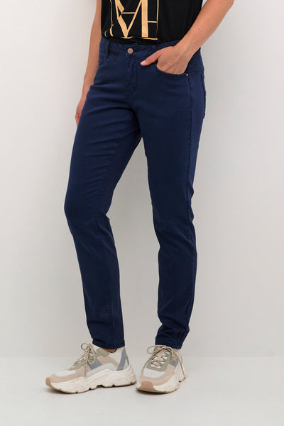CRAnn Twill-byxor - Coco Fit Dress Blues Thumbnail