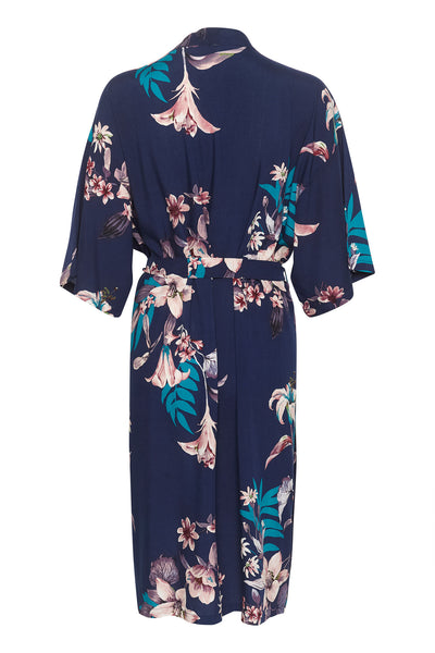 CROtta Kimono Navy Blommigt Tryck - 10611044 Thumbnail