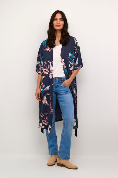 CROtta Kimono Navy Blommigt Tryck - 10611044 Thumbnail