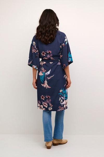 CROtta Kimono Navy Blommigt Tryck - 10611044 Thumbnail