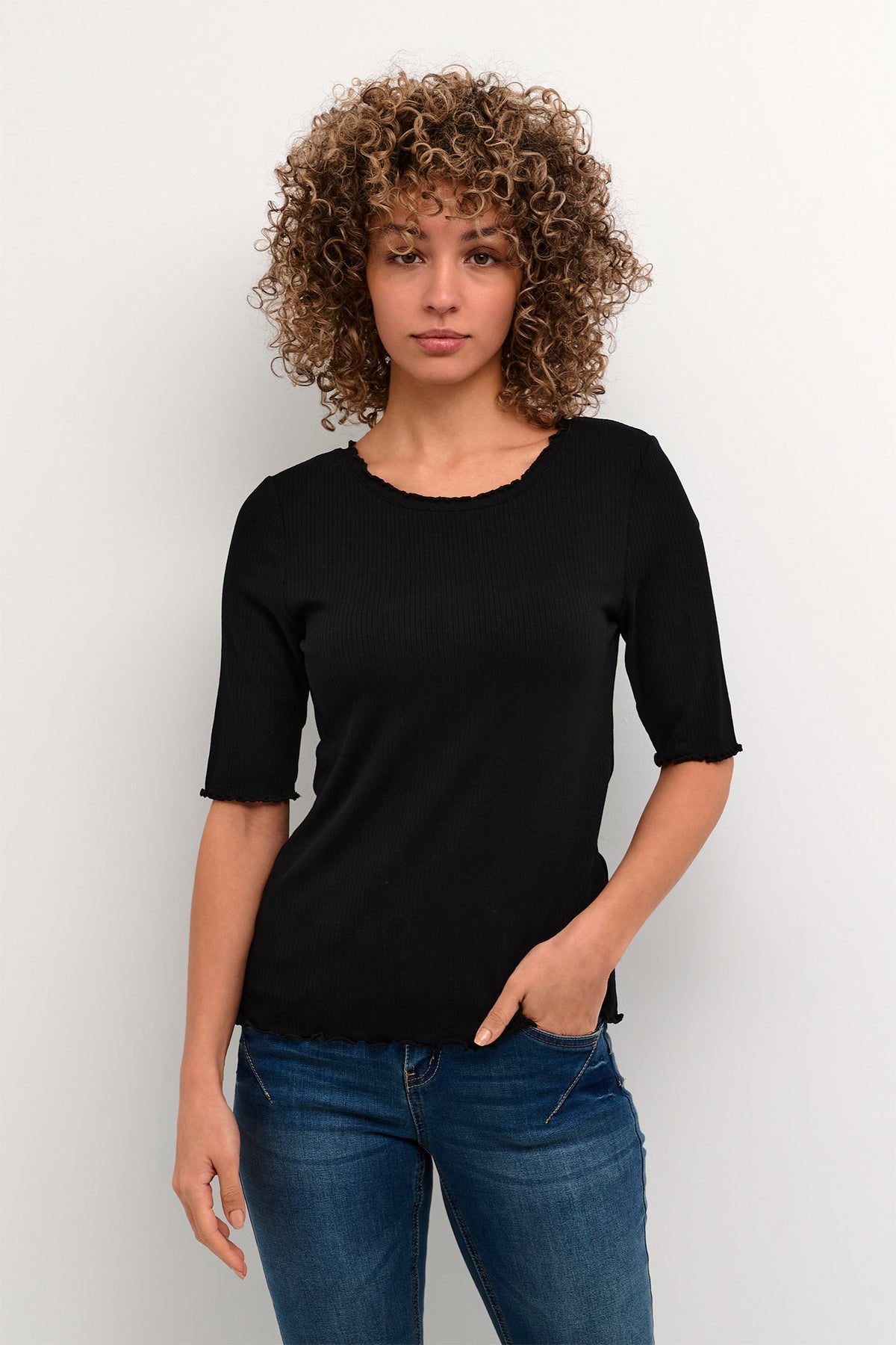 CRRibba s/s blus Pitch Black