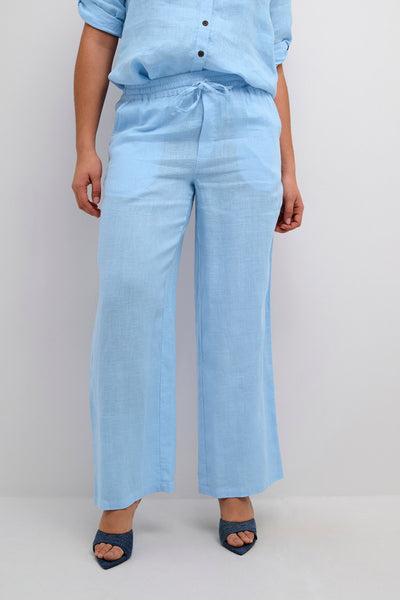 CRBellis Linen Pant Placid Blue Melange - 10611574 Thumbnail