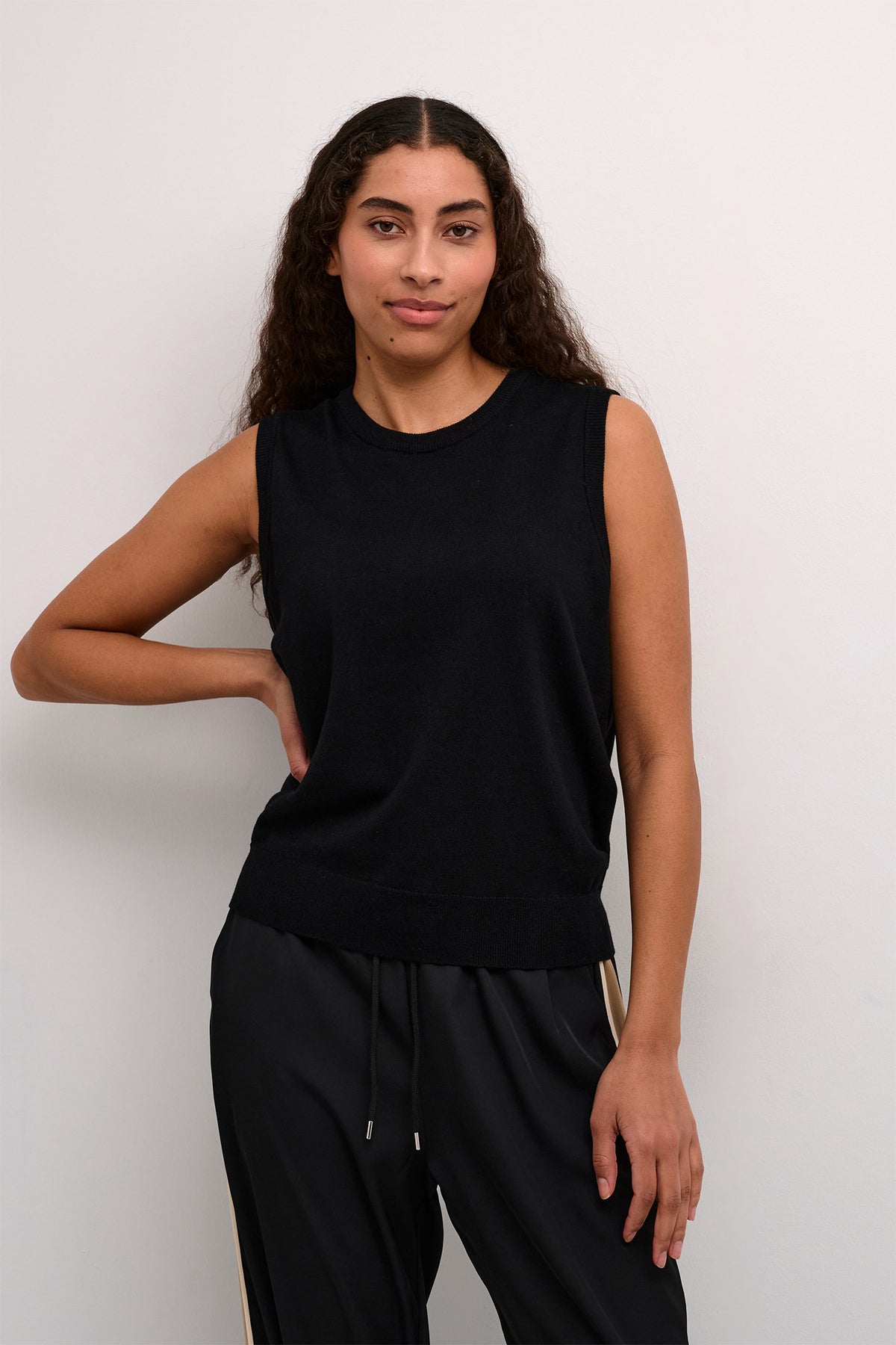 KAlizza stickad slipover Black deep - 10509232