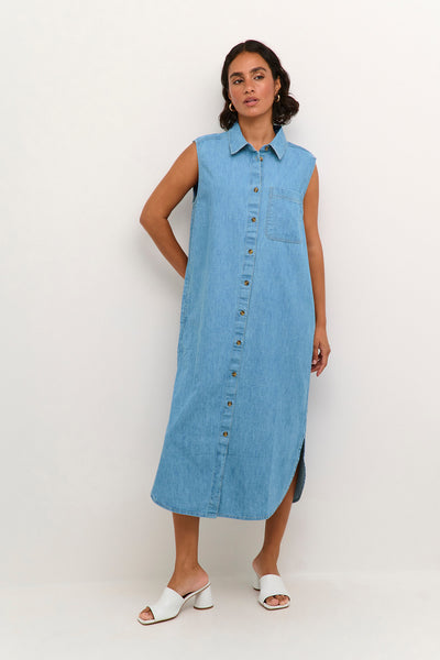 KAlouise Midi Dress Medium Blue Chambray - 10508518 Thumbnail