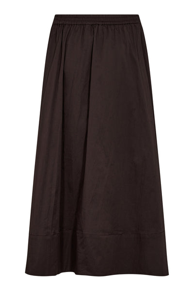 CottonCC Crisp Midikjol 83-Mocca - 34151 Thumbnail