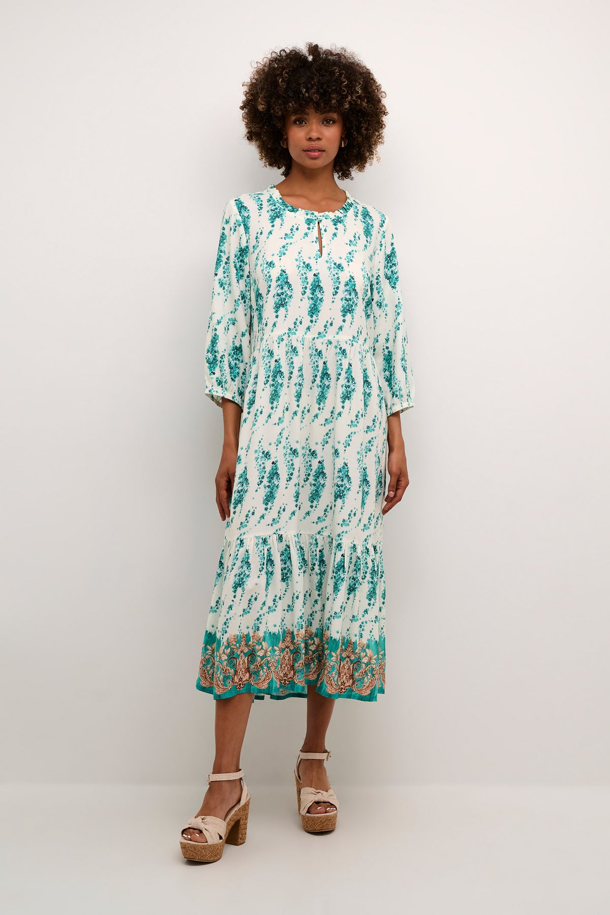 CRTiah Flounce Dress Ethnic Flower - 10613376