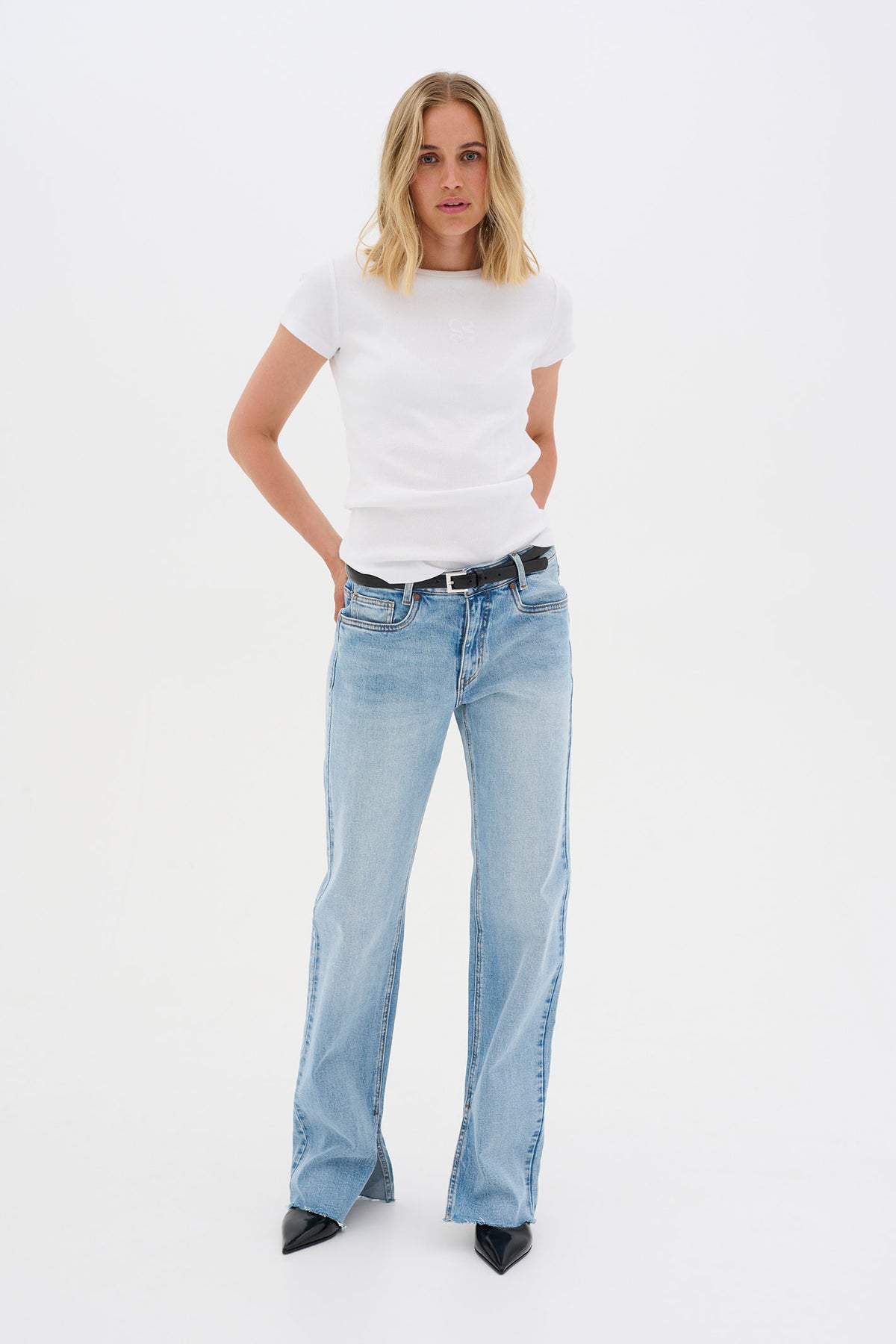 DaisyMW 144 High Straight Slit Light Blue Retro Wash - 10704776