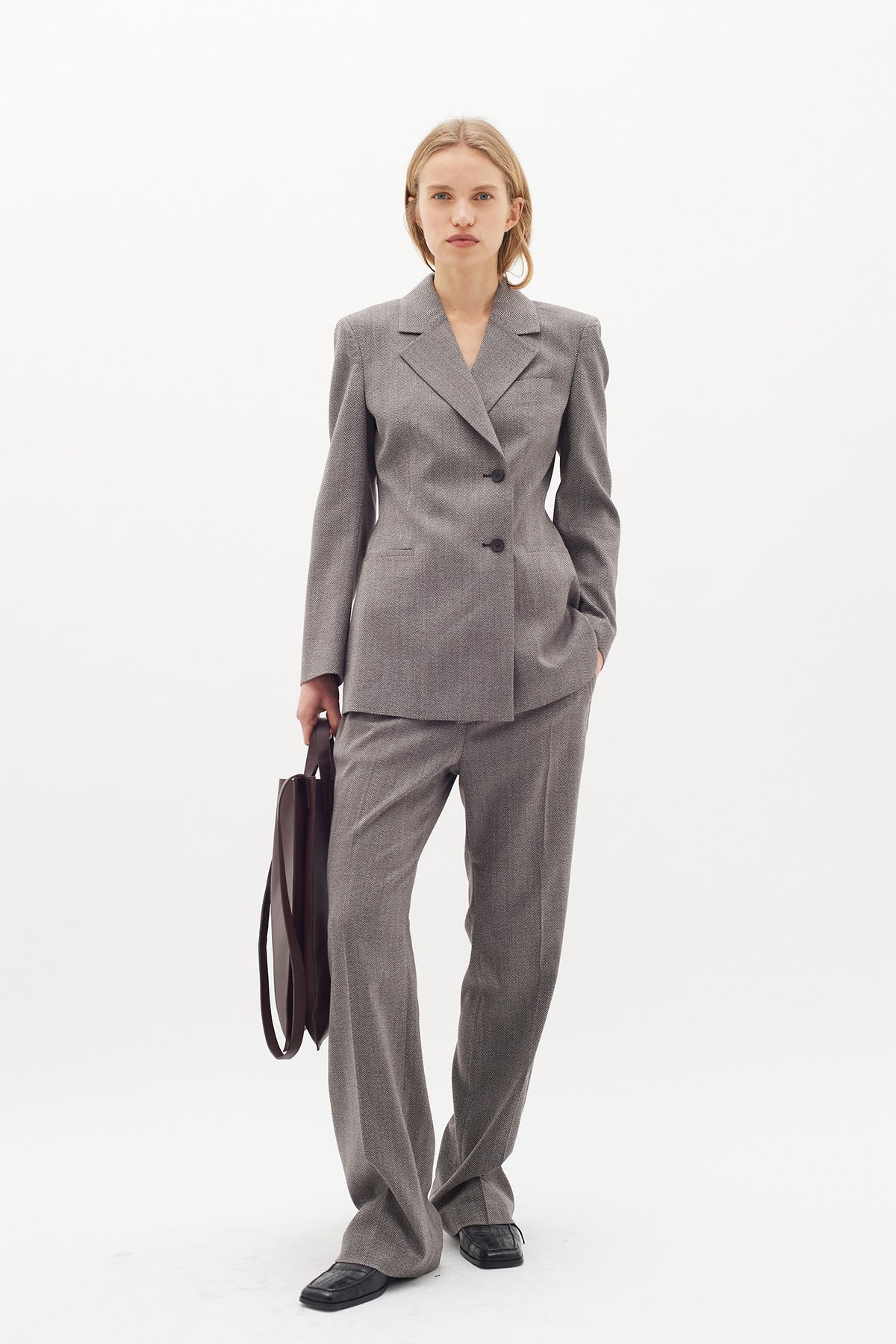 KahlaIW Bootcut Pant Brown Puce