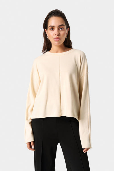SLSpina Boxy Crew-Neck Whitecap Gray - 30407689 Thumbnail