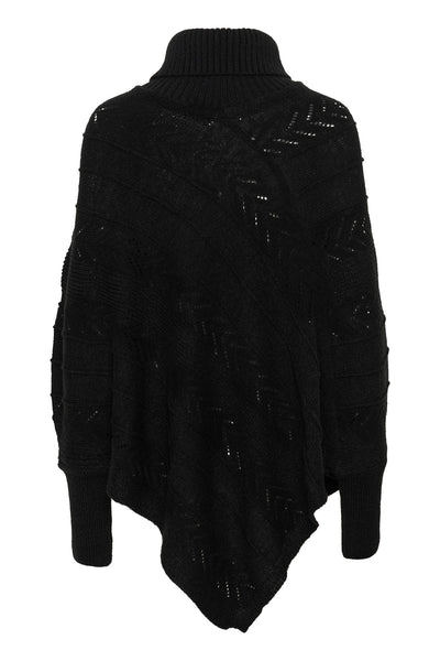 CRHoliday Turtleneck Poncho Pitch Black - 10612387 Thumbnail