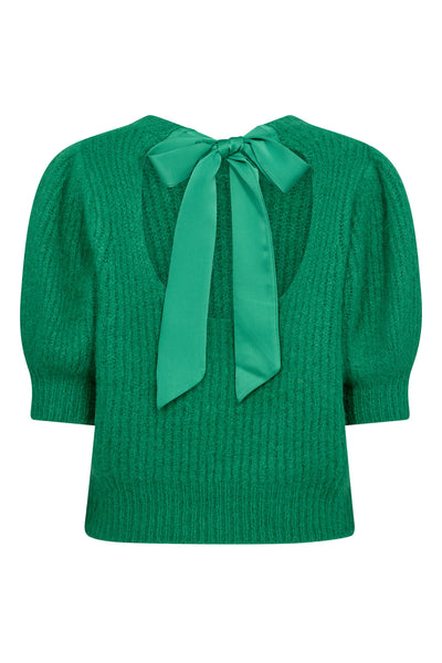 CoralieCC Bow Rib Knit 34-Grön - 32135 Thumbnail