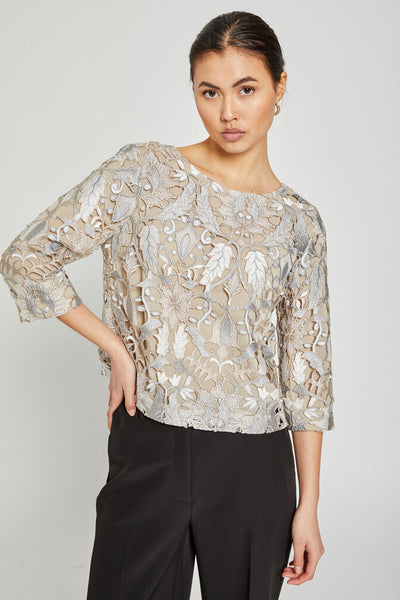 AbutilonBBIgnara blus Silver Beige - BBW4047 Thumbnail