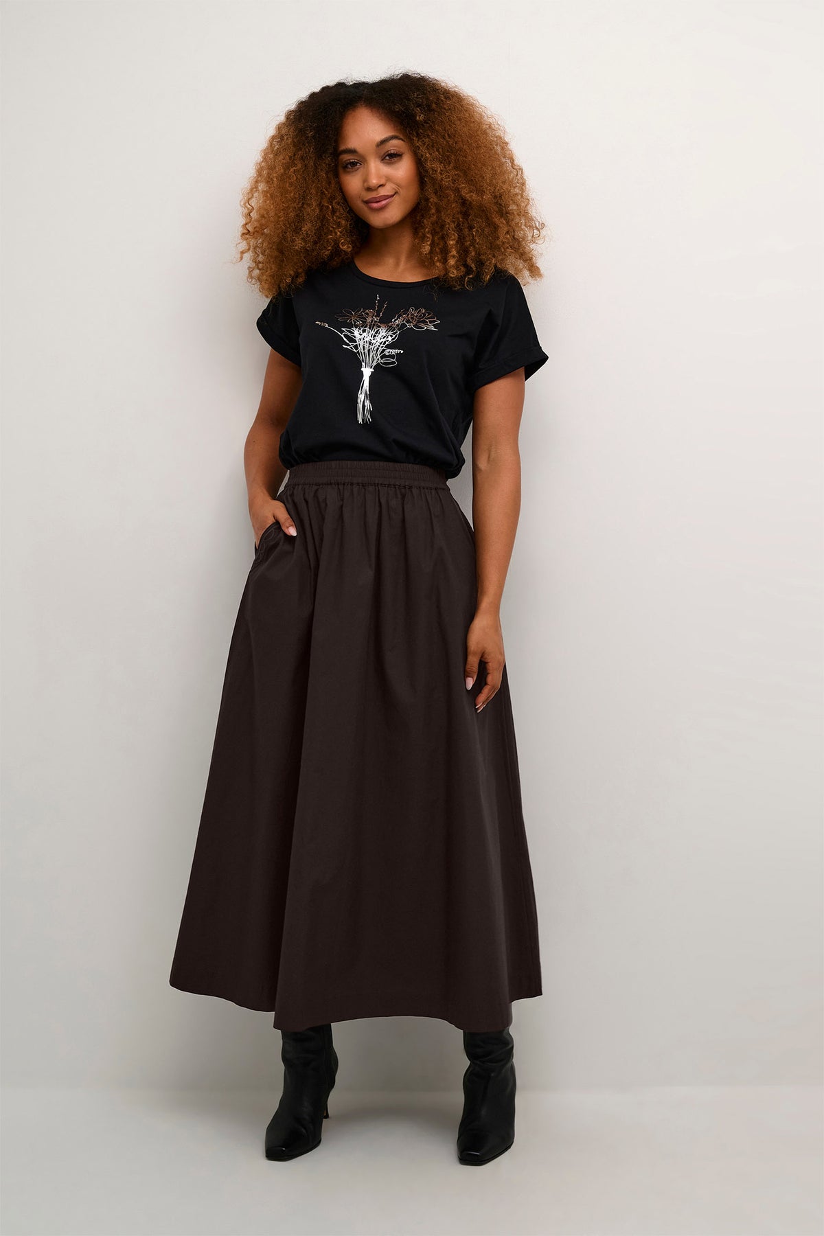 CRDevika Skirt Chocolate Plum - 10612872