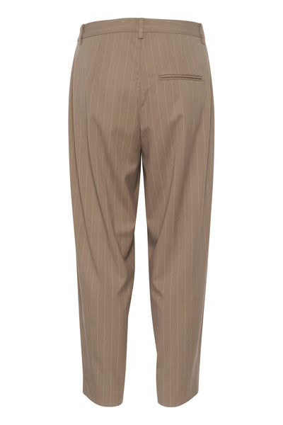 KBMilano Stripe Carrot Pants WALNUT - 10104991 Thumbnail