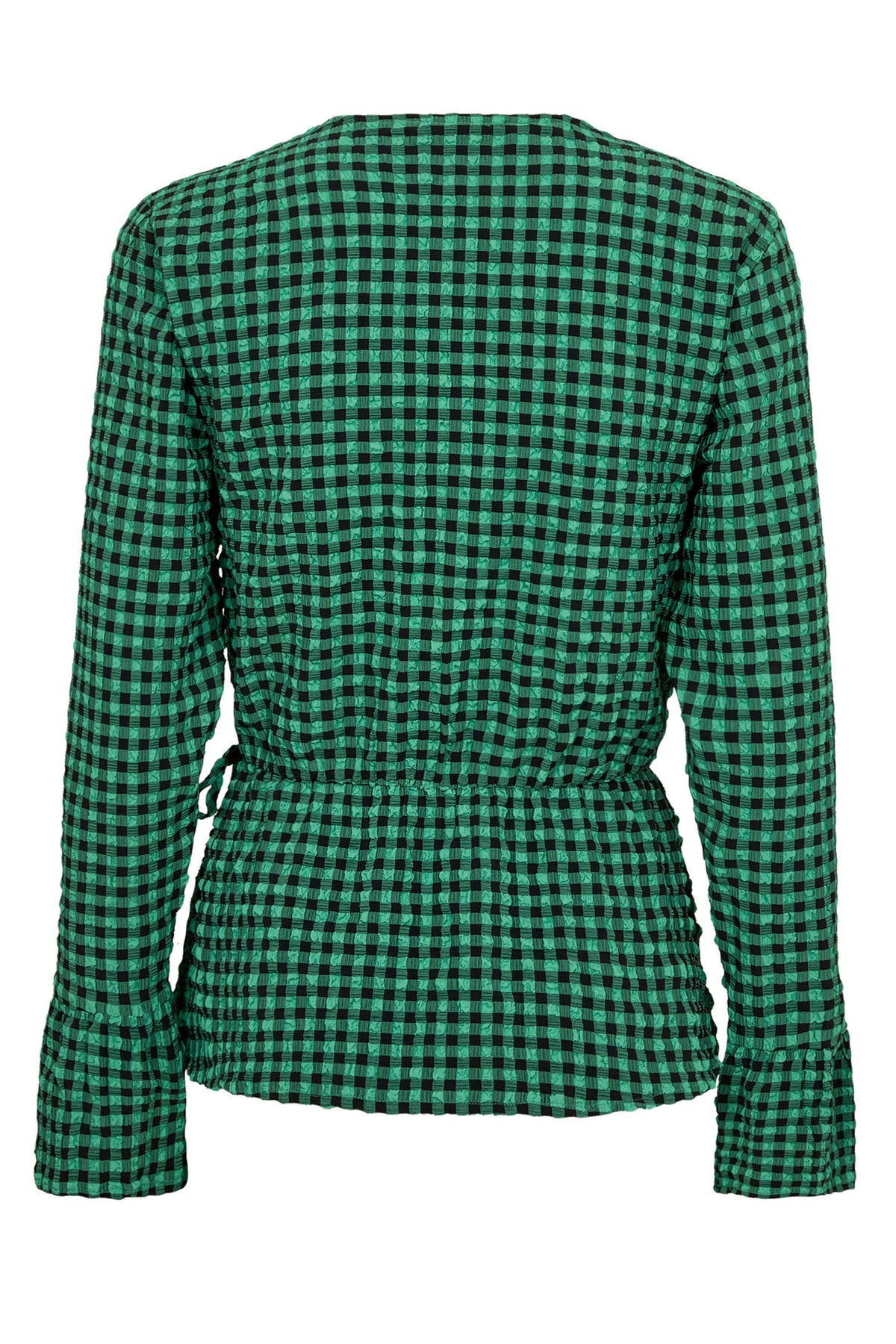 CalebCC Check Wrap Blouse 34-Grön