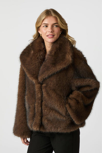 Stephanie Faux Fur Brun - 162628 Thumbnail