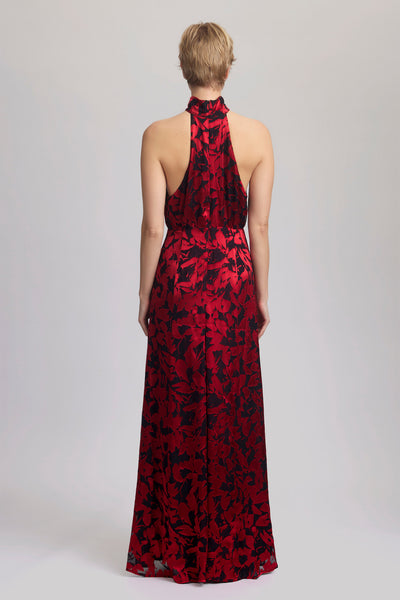 ElvaGZ P silk maxi dress Red leaves - 10909407 Thumbnail
