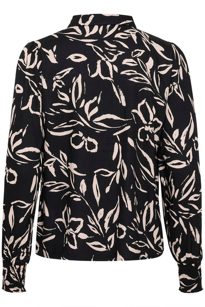 KAforrest Skjorta Svart/Sand Painted Flower - 10508961 Thumbnail