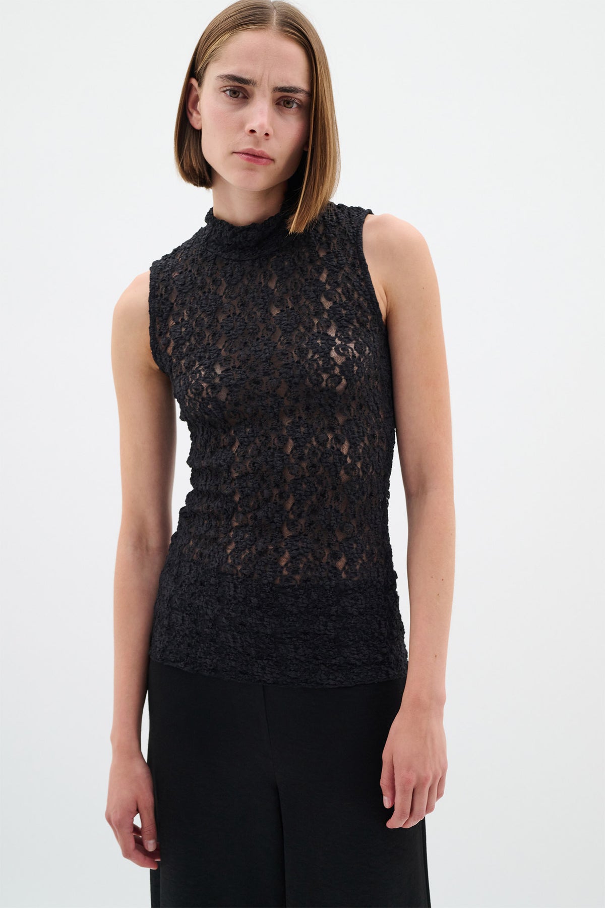 CivahIW Turtleneck Top Black - 30109935