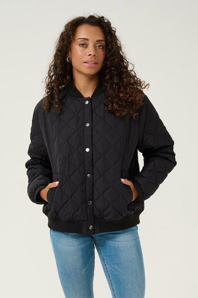 CRArwen Quilt Bomber Jacket Pitch Black - 10613653 Thumbnail