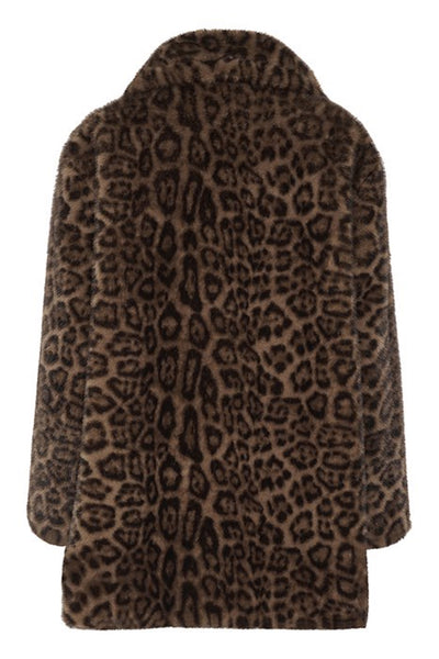 KBTira Pälsimitationjacka Brun Leopard - 10105446 Thumbnail