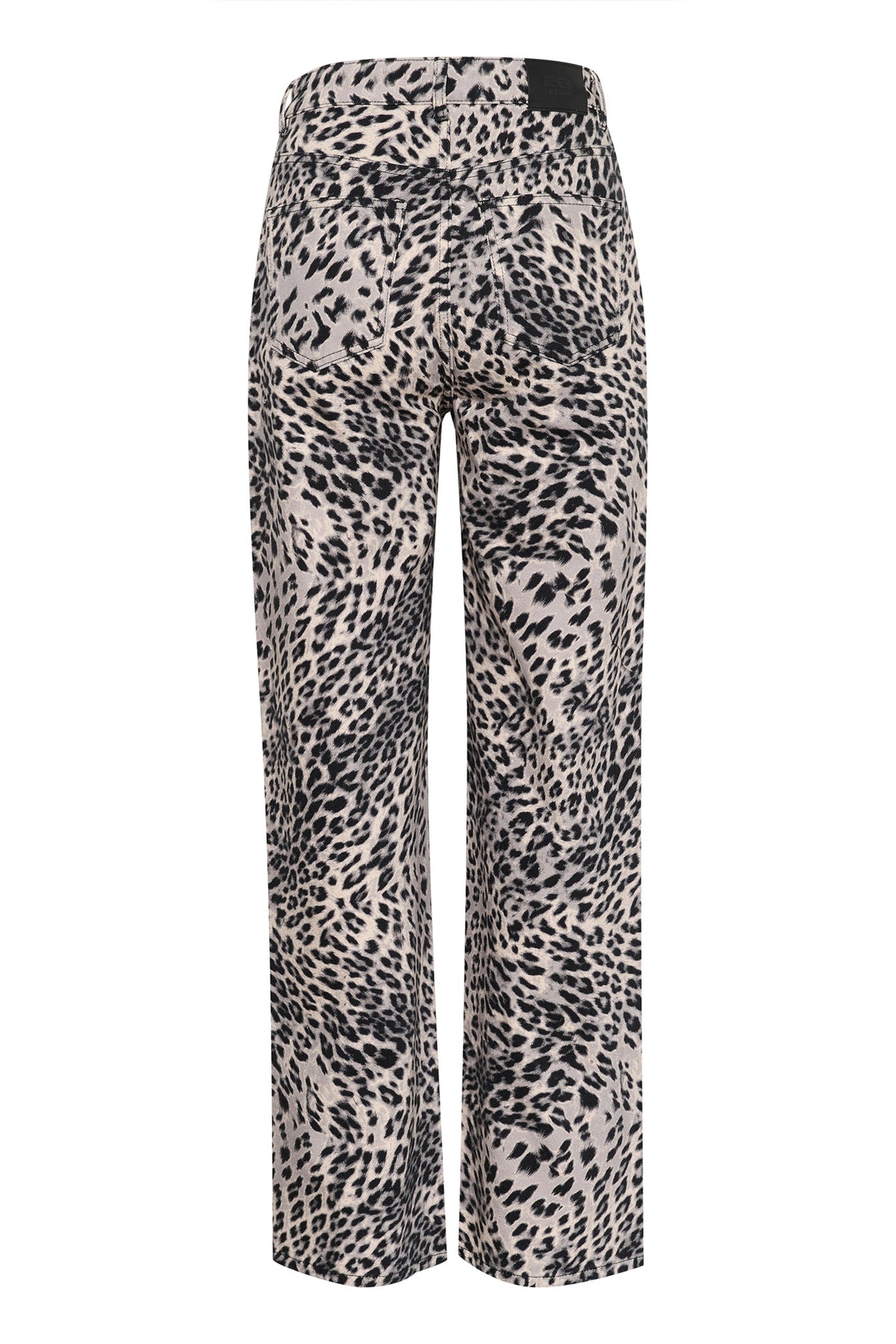 GZleora MW wide jeans Grå leopard - 10910300