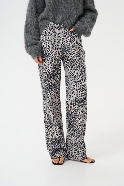 GZleora MW wide jeans Grå leopard - 10910300 Thumbnail