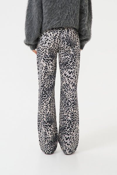GZleora MW wide jeans Grå leopard - 10910300 Thumbnail