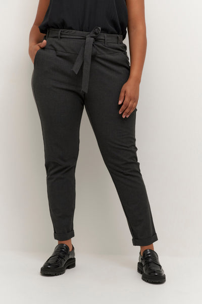 KCjia Belt Pants Mörkgråmelerad - 10580008 Thumbnail