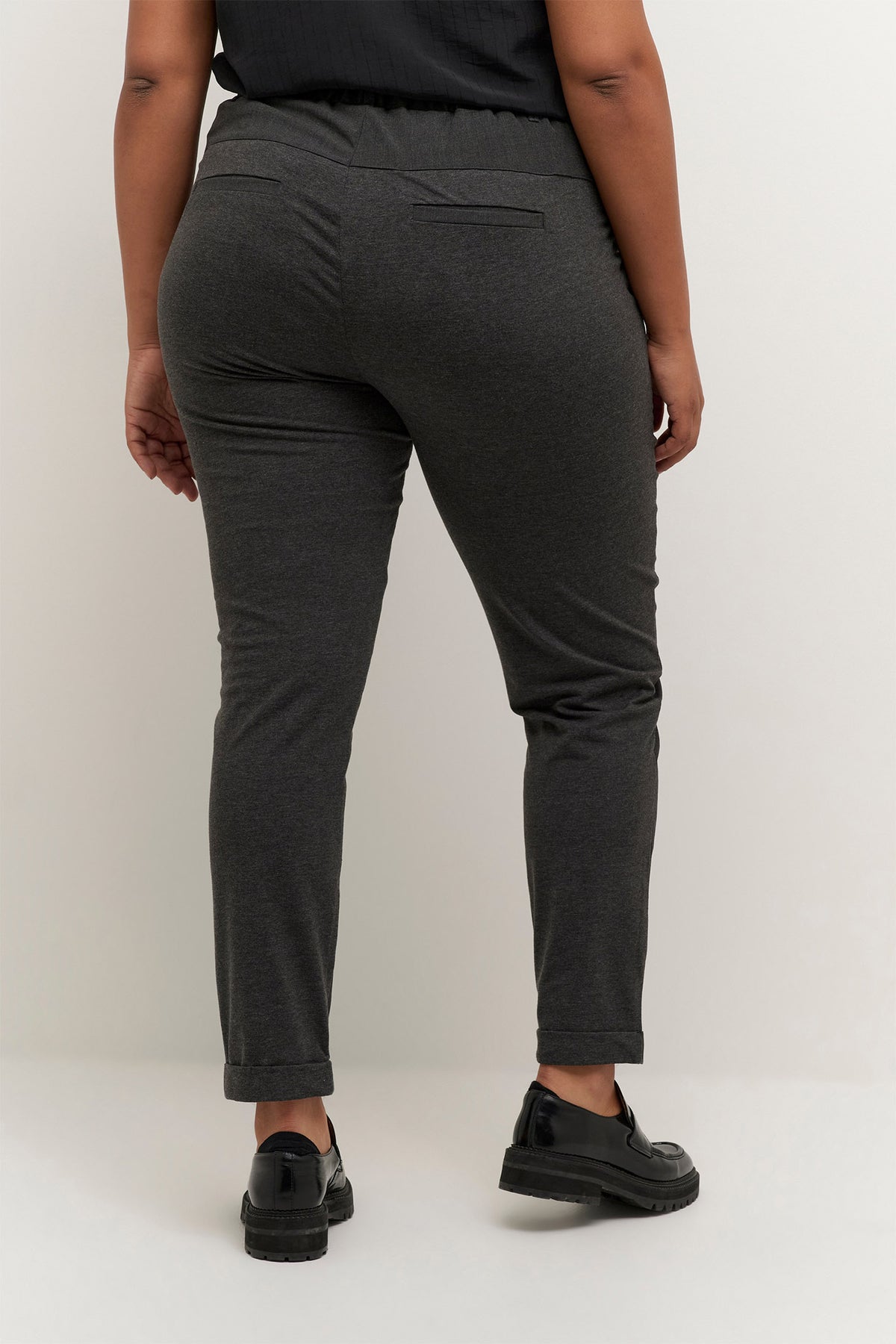 KCjia Belt Pants Mörkgråmelerad - 10580008
