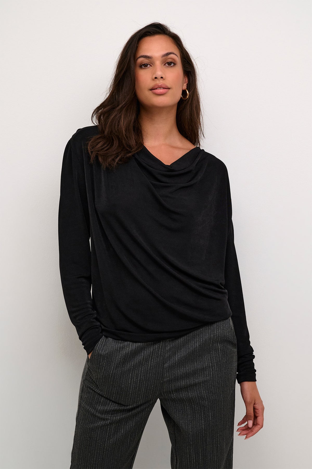 KAgina Jersey Blouse Black deep - 10509321