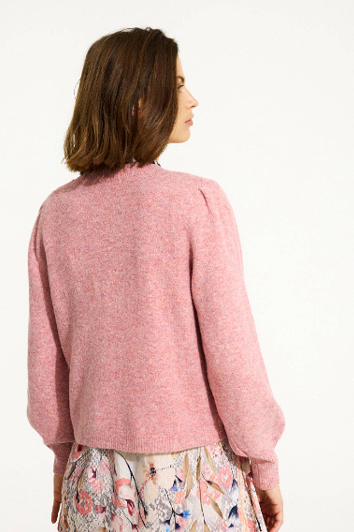 Jenny stickad kofta Blush rose