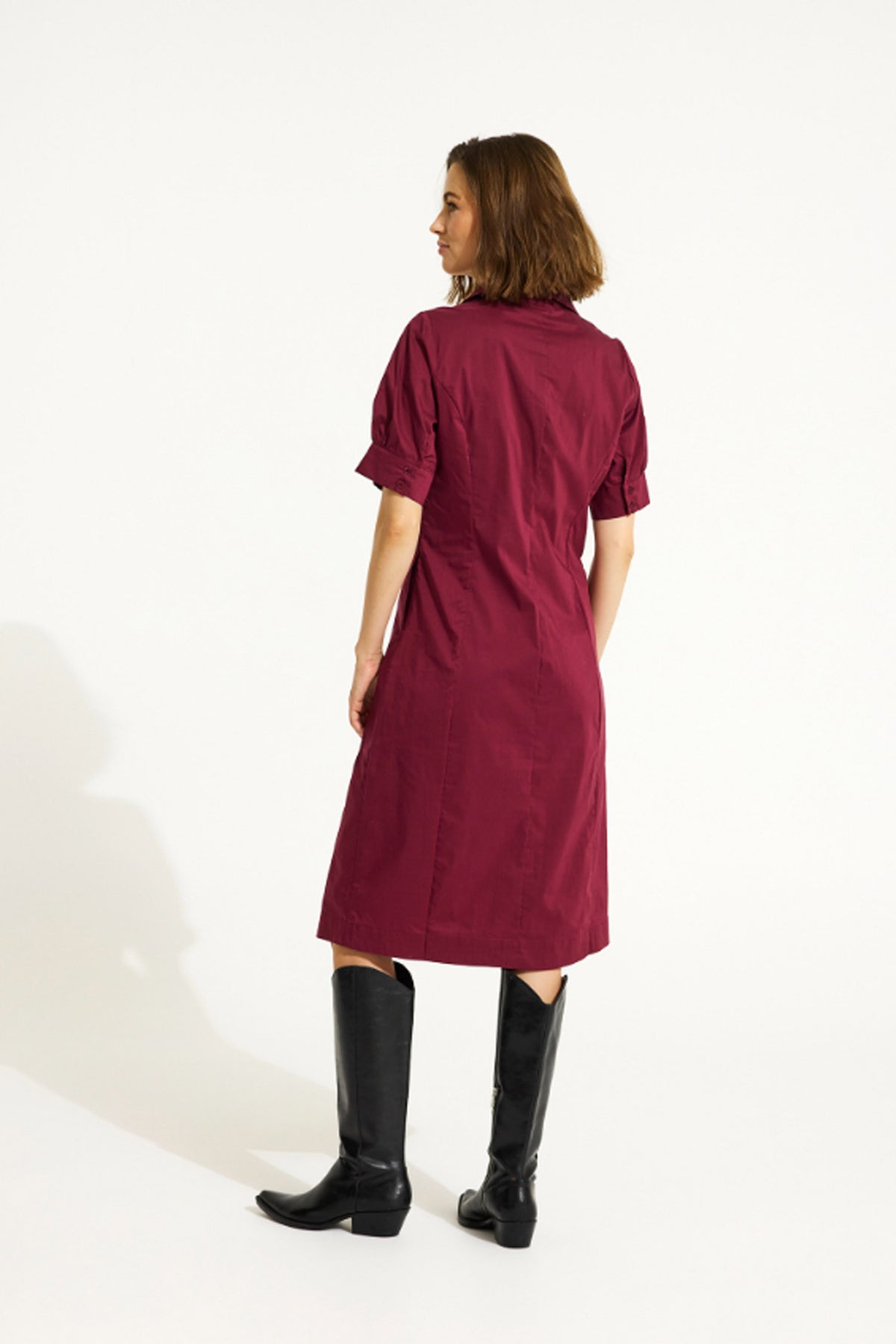 Sandra klänning Burgundy - 16526