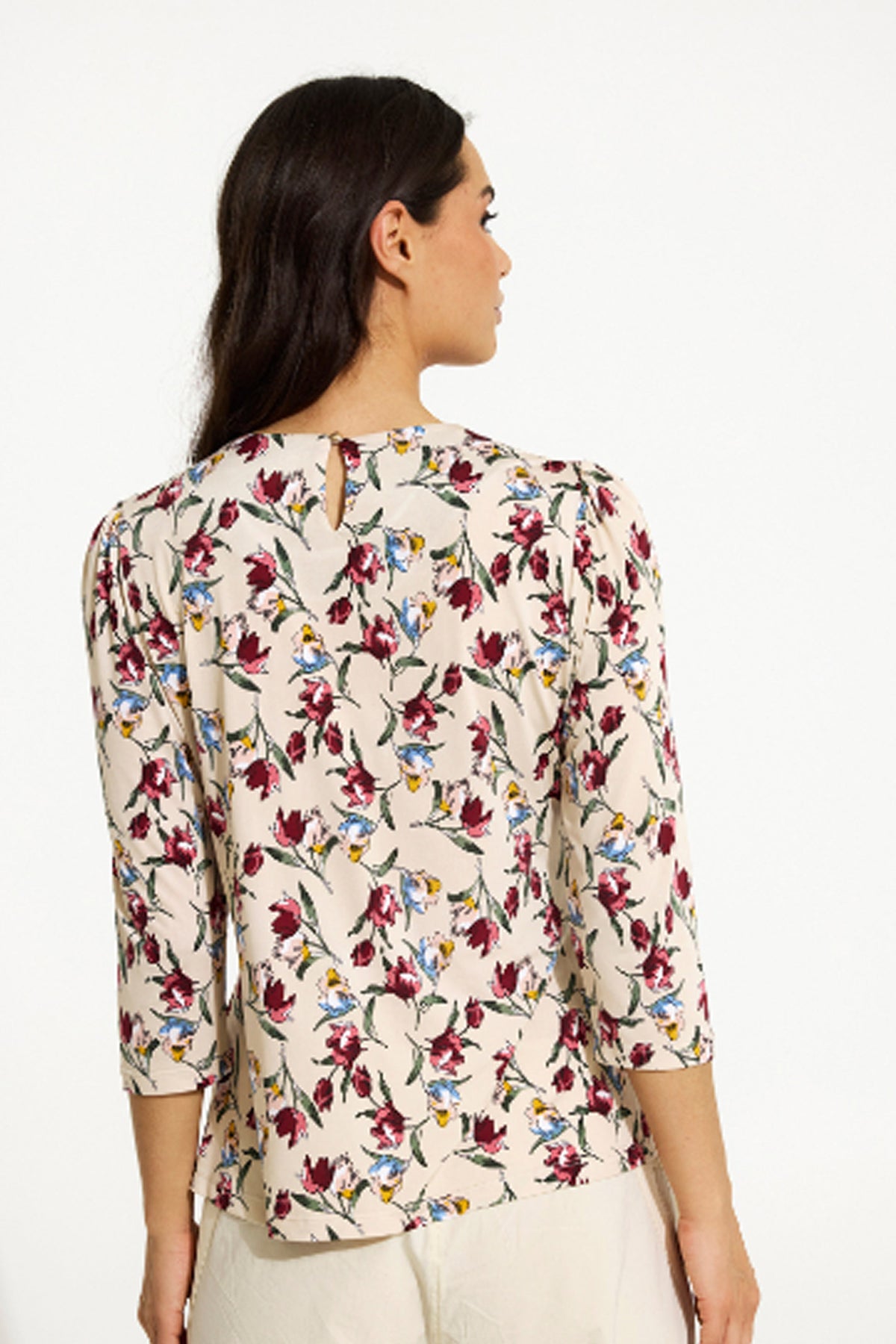 Marcia blus 3/4-ärm SAND - 16576