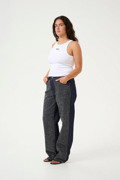 ZorahGZ MW jeans mörkblå otvättad - 10909557 Thumbnail