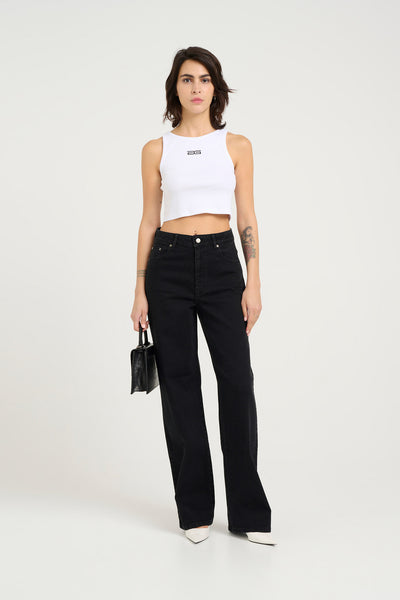 ZolinaGZ HW wide jeans NOOS Tvättad mörk svart - 10909859 Thumbnail