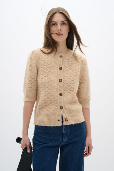 MattieIW ss Cardigan Ginger Root Melange - 30110042 Thumbnail