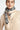 Inette, stor mönstrad sidenscarf 81620-Svart/Sand