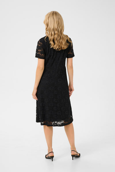 CRLasi SS Lace Dress Pitch Black - 10613851 Thumbnail