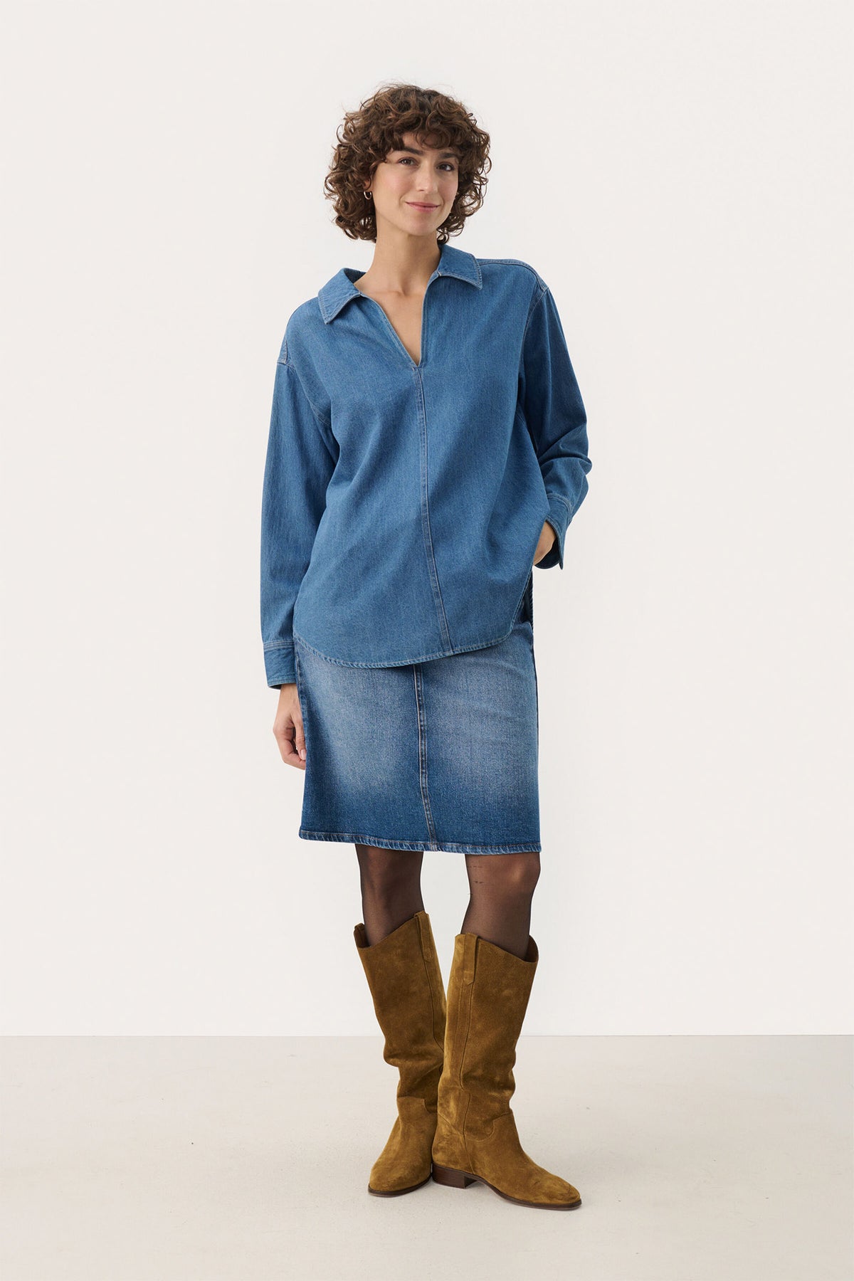 NorlyPW SH Medium Blue Denim - 30309501
