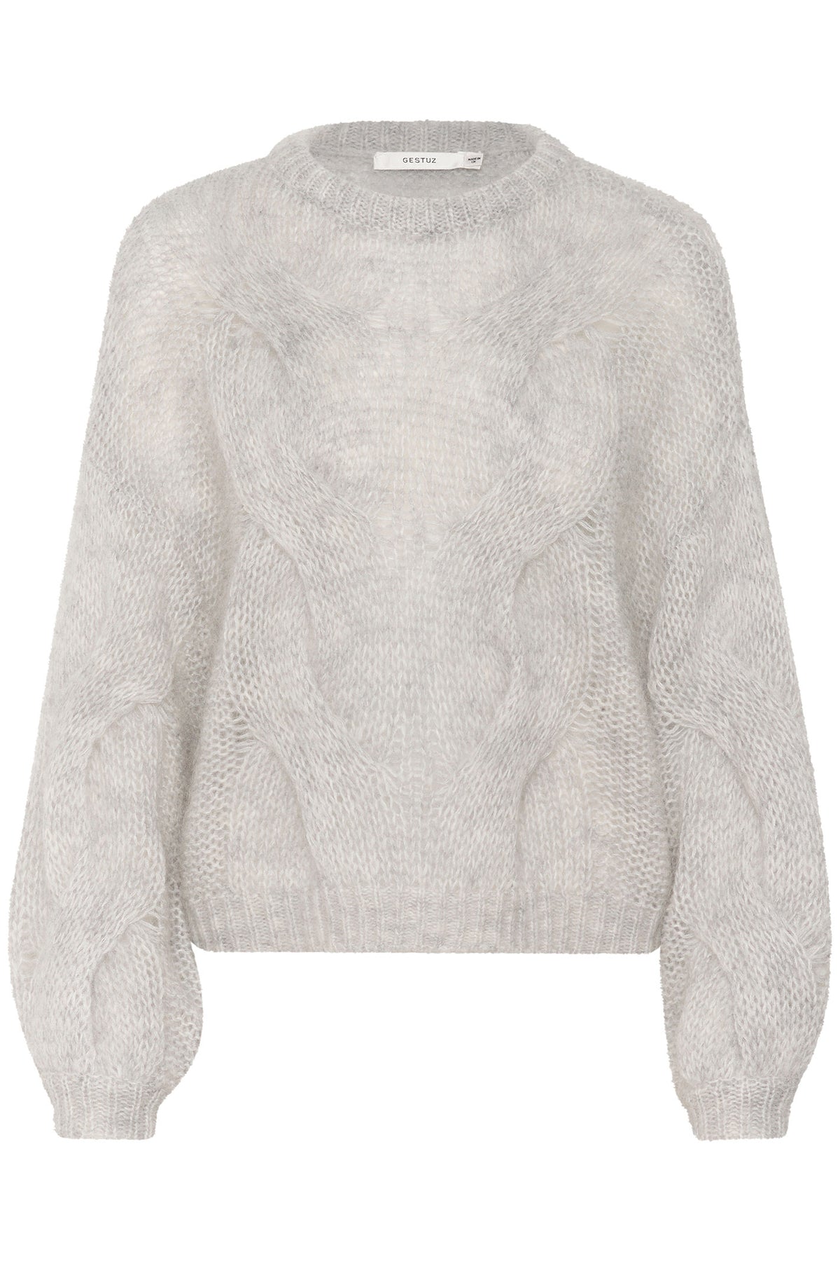 ZeniaGZ Pullover Ultra ljusgråmelerad - 10909849