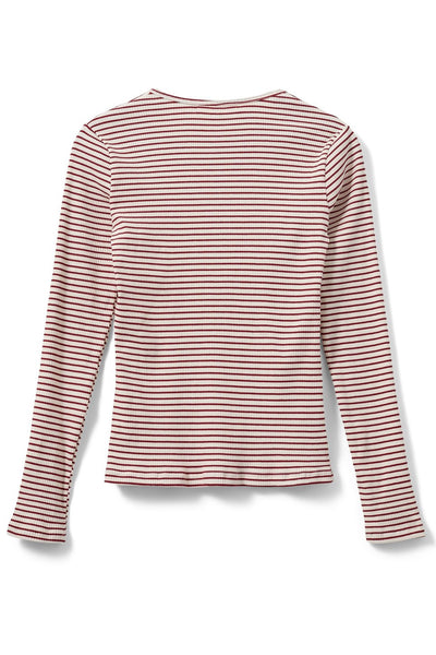 PAXSW T-SHIRT LÅNGÄRMAD 4139 Röd Randig - SNOS590 Thumbnail