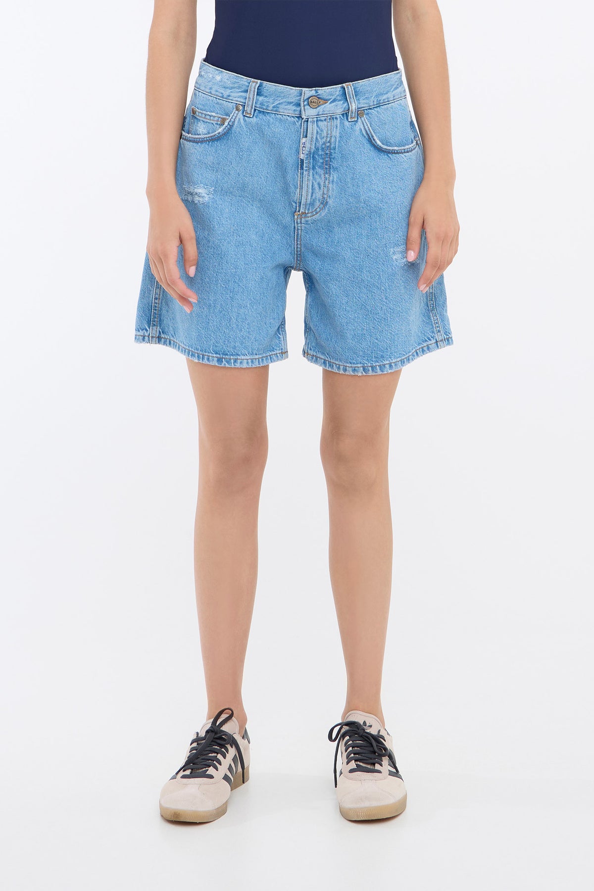 BASERRE DENIM SHORTS Ljusblå denim - 50405171