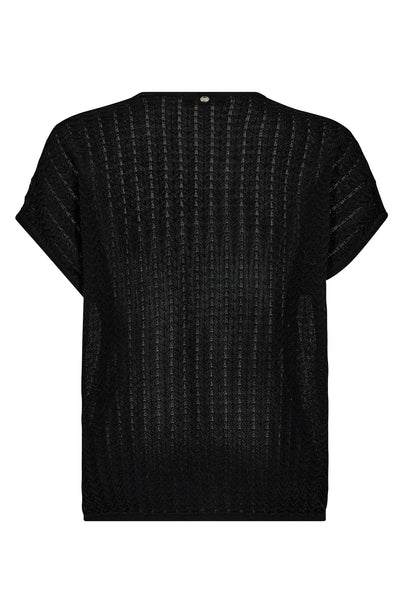 MMShani Plain V-neck Knit Svart Thumbnail