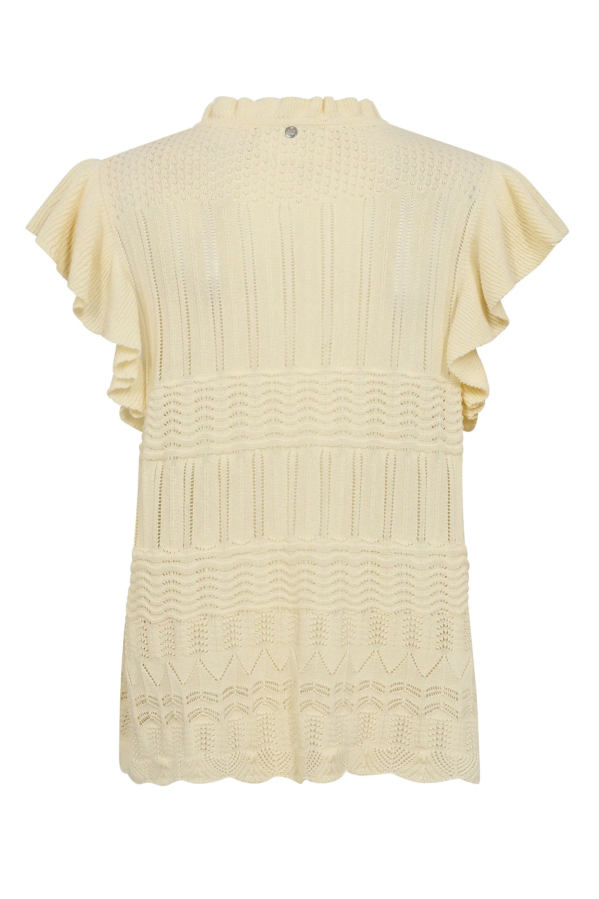 MMRyett Stickad Blus Lemon Icing - 170880