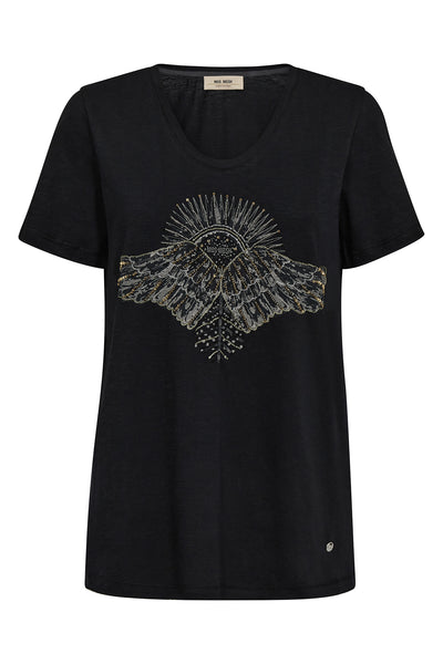 MMNadine O-SS Deco Tee Black - 171110 Thumbnail