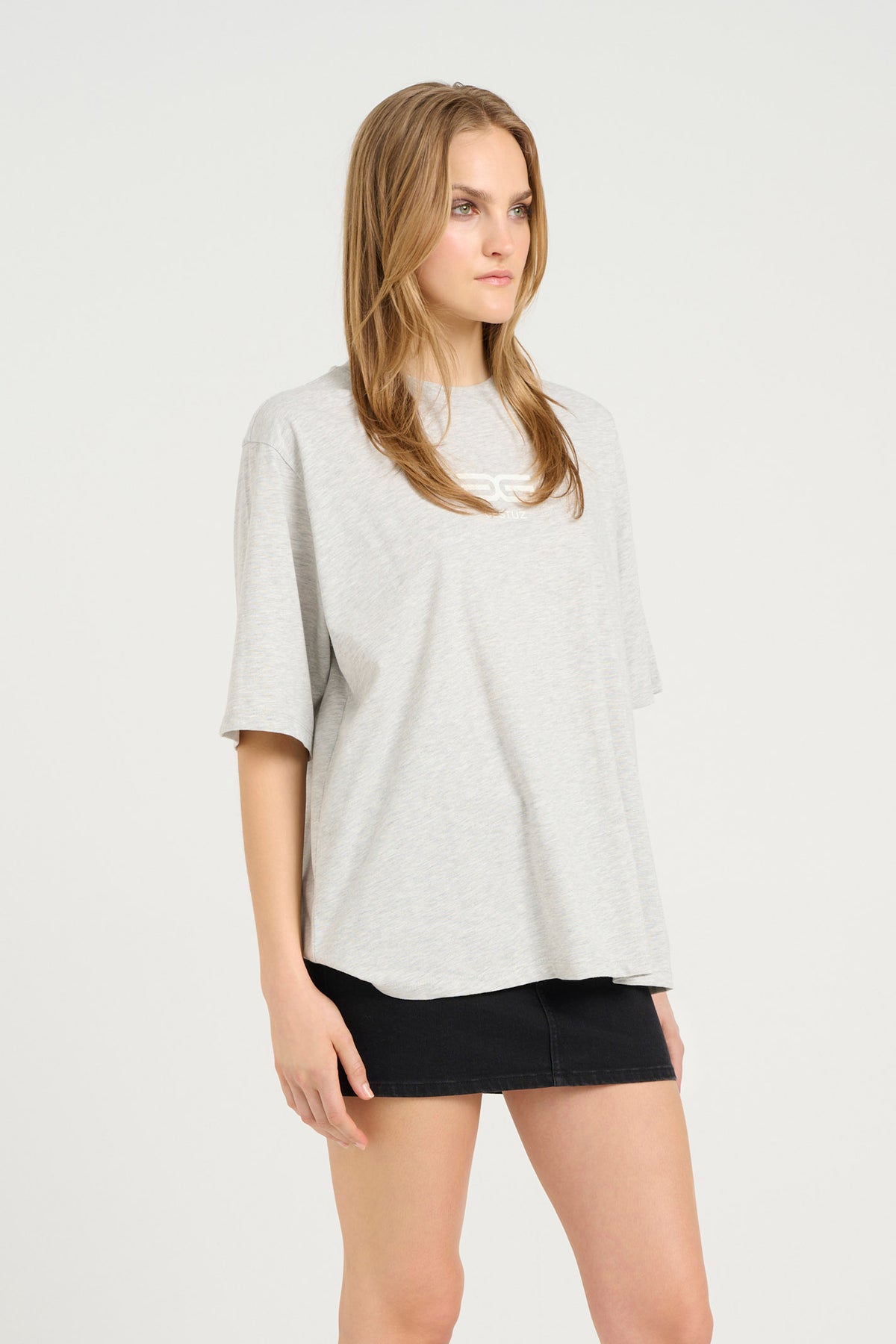 LuelleGZ tee Light Grey Melange - 10909848
