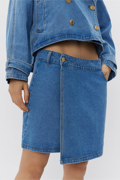 THINASW SKIRT 5002 Denim blue - S251254 Thumbnail